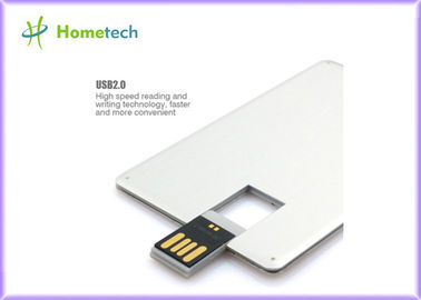 Mikro Özelleştirilmiş metal Kredi Kartı Usb Flash Sürücü 2GB / 4GB / 8GB / 16GB