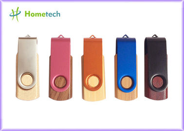 Dönebilen ve Bükülmüş Ahşap USB Flash Sürücü, defter için 512MB / 1GB / 2GB pendrive