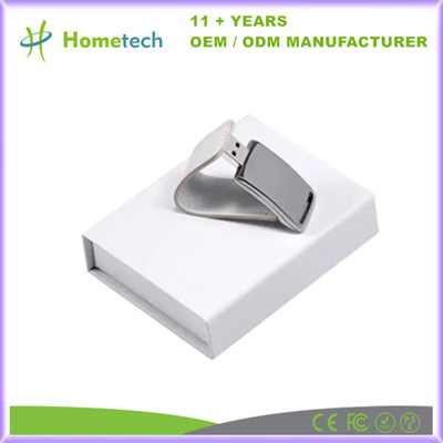 Toplu Promosyon Deri USB Flash Disk Sürücüsü 4GB 8GB 62mm*27*12mm