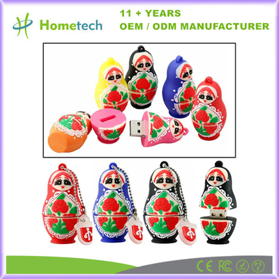 Kişiselleştirilmiş Rus Bebek USB Kalem Sürücüsü 4GB 8GB 16GB 32GB 128GB USB 2.0 Başparmak Sürücüsü Bellek Kılavuzu