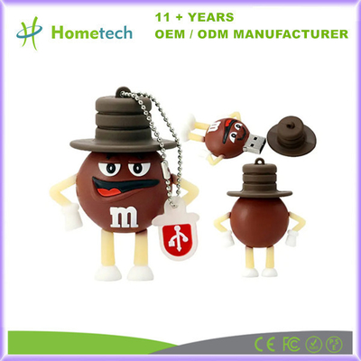 USB 2.0 Karikatürler Çikolata M&M Gökkuşağı Fasulyesi USB Flash sürücüsü 4GB 8GB 32GB 64GB Pendrive Flash Bellek Hediyeler