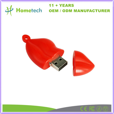 PVC Tatlı Dudak Şekli Özel USB Flash Drive Özel Ağız USB Bellek Kılavuzu 8GB 4GB