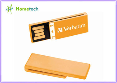Turuncu Süper Mini USB Bellek Plastik İpek - Ekran / Okul Hediye için Tam Logo Baskı