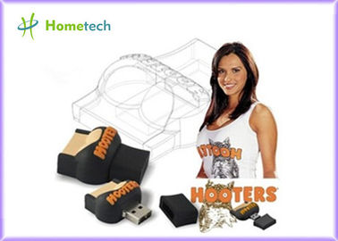 4GB özelleştirilmiş USB Flash Drive / HOOTERS Bogota özel Flash sürücüler için yapılan promosyon Hediyelik şirket