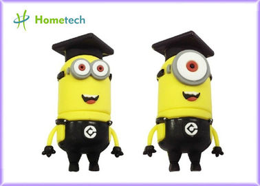 Yumuşak kauçuk Despicable Me Karikatür USB Flash Sürücü Hediyelik Minion USB