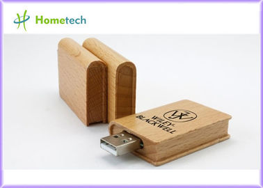 Güvenlik 4GB, 8GB, Yüksek Veri Transferi 32GB Kitap Ahşap USB Flash Sürücüler