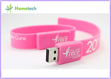 Pembe Silikon Bileklik USB Flash Sürücü Silikon bilezikler USB Flash Bellek, Çok Renkli USB 2.0 Bileklik Memory Stick