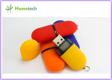 Plastik Pendrive 2GB 4GB, Sarı Promosyon Hediyelik USB Sürücüleri Logo ile Yuvarlak USB anahtar 2GB