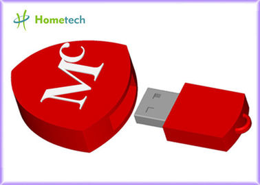 Popüler Kalp Şeklinde Karikatür USB Kalem, Promosyon% 100 Tam Kapasite Sevimli Pen Drive
