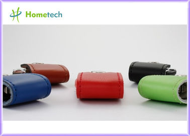 Promosyon deri USB Flash Disk 4GB bellek başparmak götürmek ile CE / ROHS