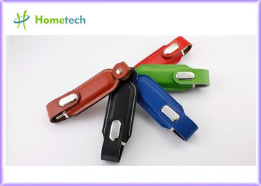 4GB Döner Deri USB Flash Disk USB 2.0 standardı Deri USB PEN