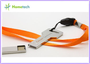 Su geçirmez 1GB - 64GB anahtar şeklinde USB Hızlı alüminyum USB 2.0 bellek 16GB