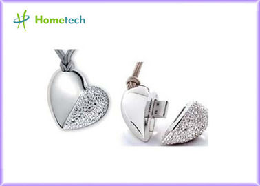 1GB / 2GB / 8GB Kristal Kalp USB Flash Sürücü, Düğün Elmas USB Stick Sürücü
