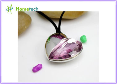 Kalp Şeklinde Kristal Kalp USB Flash Sürücü