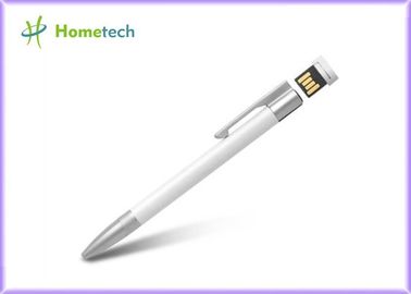 Siyah / Beyaz Tükenmez Kalem Yüksek Hızlı Kalem Sürücü 16GB USB 2.0 Özelleştirilmiş Metal Mateial