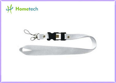 Beyaz özelleştirme İpi USB Flash Yüksek Kapasiteli Dosya Transferi Sürücüler