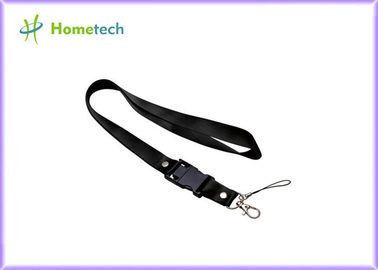 Siyah 2GB Lanyard USB Flash sürücüler, plastik USB başparmak sopa USB 2.0