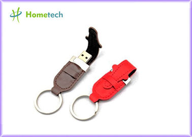 Dairesel halkalar Gri Deri USB Flash Disk Taşınabilir Şifre Gezgin