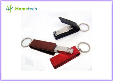 Perakende Orijinal 32GB Dikdörtgen Deri USB Flash Disk Pen Drive Memory Stick