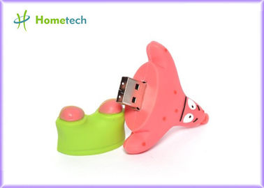 Ofis Pembe Kauçuk Karikatür USB Flash Sürücü / Win 7 Pen Drive Kartı