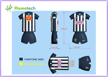 Pantone Özelleştirilmiş Rayados Polo gömlek USB Flash Sürücü Yüksek Hızlı 2.0 arayüzü Okuma Hızı
