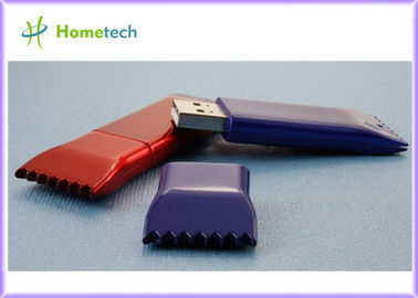 Mavi Dikdörtgen Plastik USB Flash Sürücü / USB flash sürücü Anahtarlık