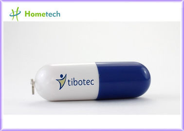 Mavi hap plastik USB flash sürücü 256mb / 512mb toplu Plastik bellek USB PEN 2.0 arayüzü Okumak