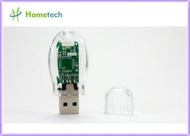Şeffaf plastik USB birden parlamak götürmek / 32GB 64 GB büyük kapasiteli USB Stick