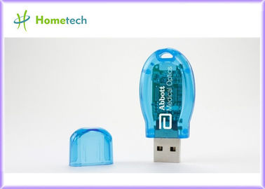Promosyon MAVİ RENK şeffaf plastik USB flash sürücüler, USB bellekler