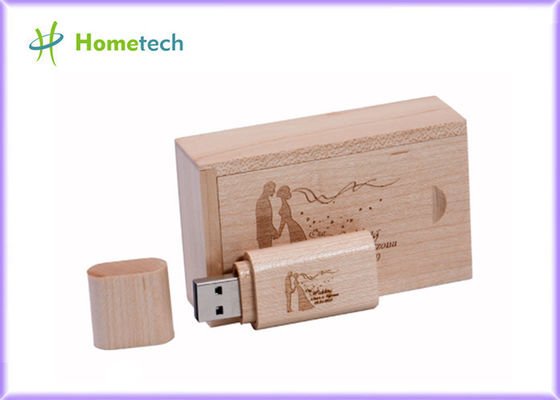 Fotoğrafçı İçin Çevre Dostu Ahşap Kişiselleştirilmiş USB Çubukları 8GB USB 3.0