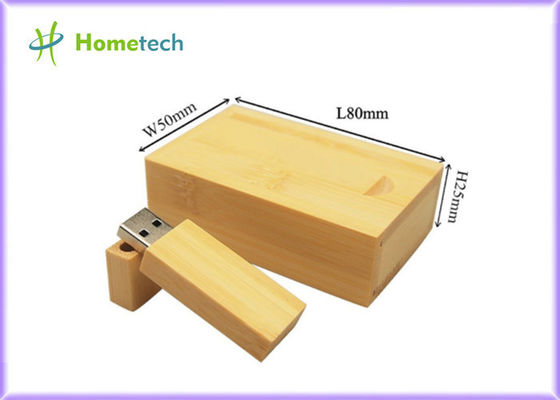 Akıllı Cihaz için Özel Logo Bambu Ahşap USB Flash Sürücü 32GB 4GB 8GB 16GB