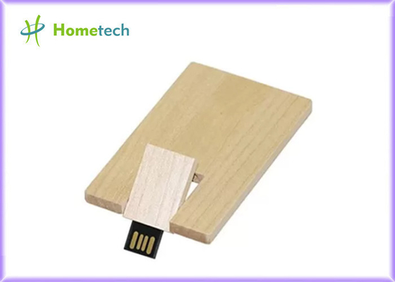 Otomatik Çalıştırma 64GB Ahşap Kart 148 Mbps USB Flash Sürücü