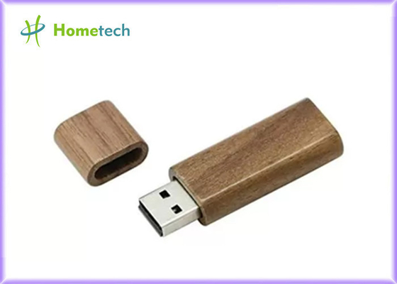 PC Dikdörtgen 64GB 128GB Ahşap USB Flash Sürücü