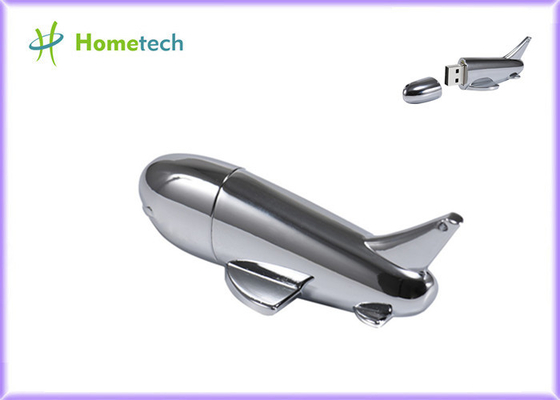 Gümüş Uçak Şekli Usb Flash Sürücü Logo Özel Baskı 32 gb 16 gb 64 gb