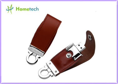 Kahverengi / Siyah Özelleştirilmiş Deri Usb Flash 1GB, 2GB, 8GB Sürücüler