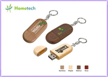 Logo Baskı ile Özel Çevre dostu Ahşap USB Flash Sürücüler