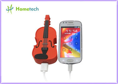 PVC Benzersiz Gitar Mobil Pil Yedekleme Şarj Evrensel USB Kompakt